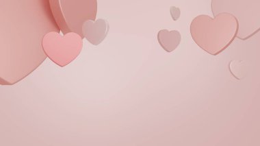 Kalp pembesi havada süzülüyor soyut 3D görüntüleme arkaplanı