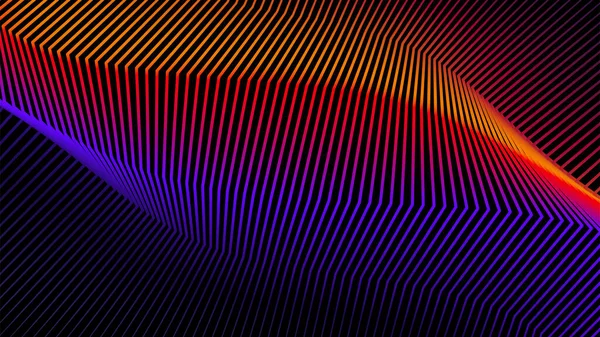 Цифрові Неонові Кольорові Смуги Лінії Візерунок Абстрактного Текстури Фону — стоковий вектор