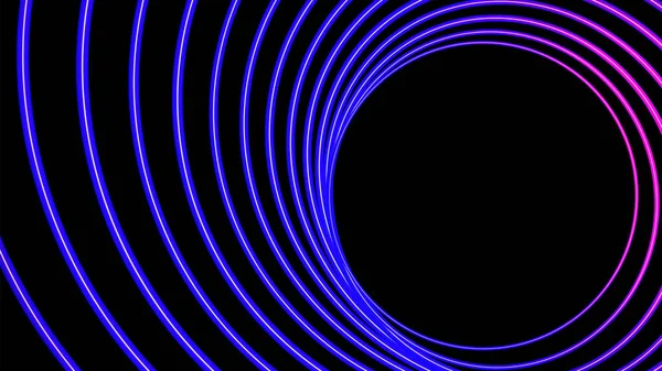 Sonar Wave Conceptuele Cirkel Ring Neon Licht Abstracte Achtergrond — Stockvector