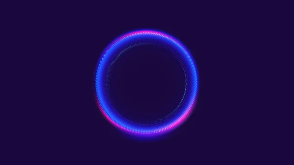 Aura Dot Line Particle Circle Ring Abstract Frame Background — ストックベクタ