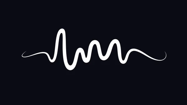 Line Frequency Free Sound Wave Vector Background — Stockvector