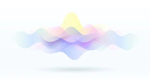 Motion Sound Wave Ripple Elements Abstract Vector Background — Vector de stock