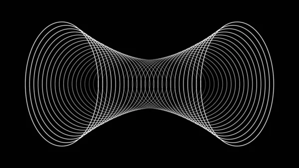 Sonar Wave Echo Sound Conceptual Line Abstract Background — Vettoriale Stock