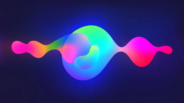 流体波の要素鮮やかな色のイラストの抽象的な背景 — ストックベクタ