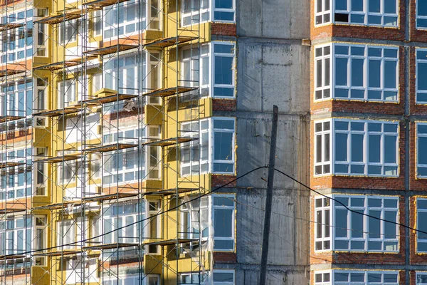 Insulation Mineral Insulation Boards Facade Residential Building Selective Focus — Stock Photo, Image