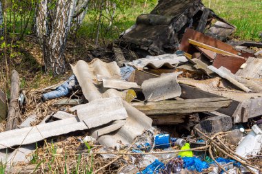 Sorumsuz insanlar atık öğütücüleri yerine ormana çöp yığını atarlar.