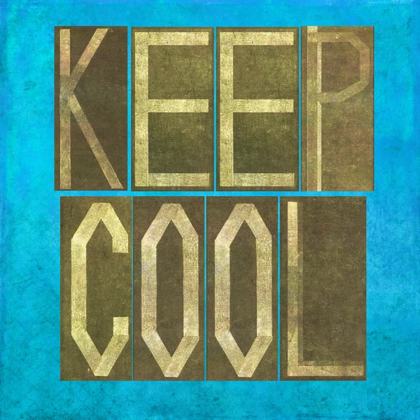 Jordnära bild och design bakgrundselement föreställande orden "keep cool" — Stockfoto
