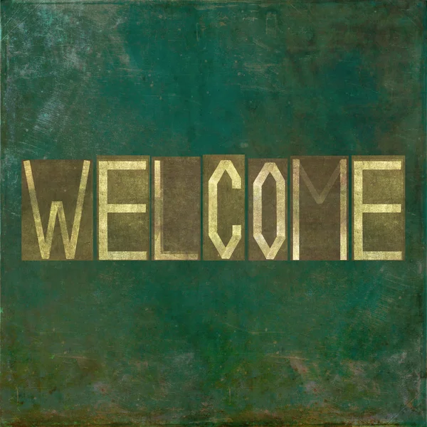 Στοιχείο εικόνας και του σχεδιασμού της γήινα υπόβαθρο που απεικονίζει τη λέξη "Καλώς ήρθατε" — Φωτογραφία Αρχείου