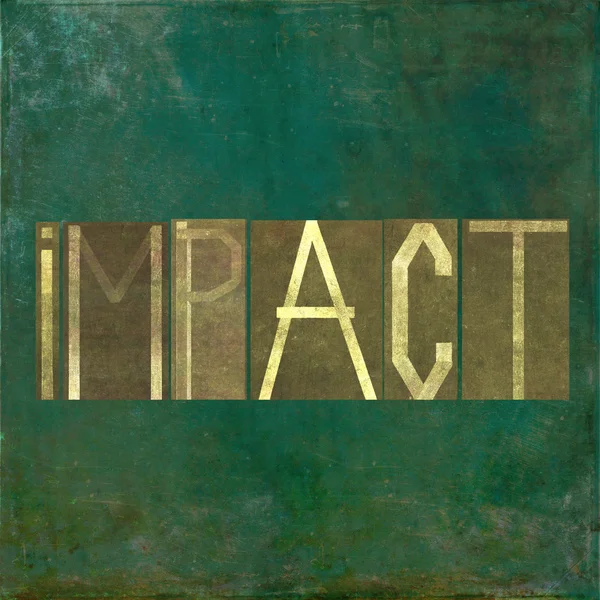 Earthy background image and design element depicting the words "impact" — Stock Photo, Image