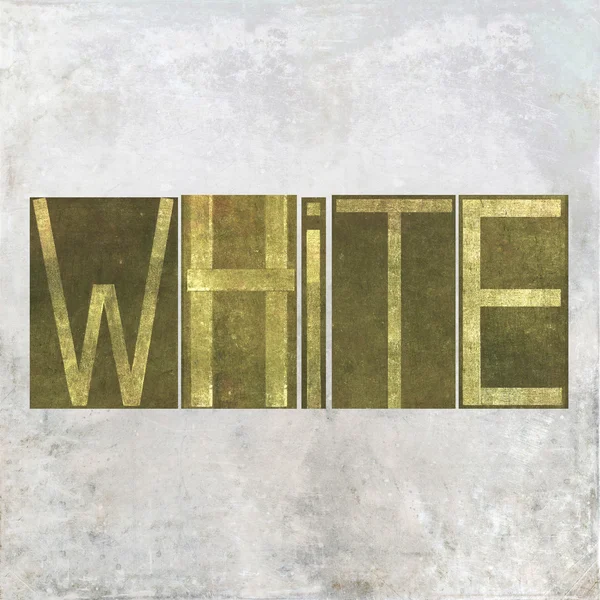 Earthy background image and useful design element depicting the word and colour "white" — Stock Photo, Image