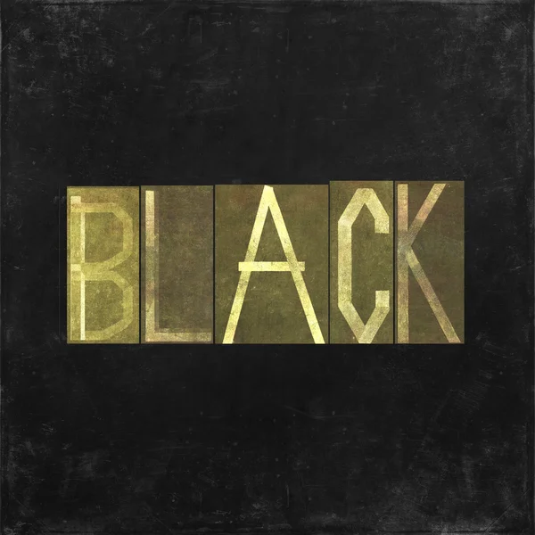 Earthy background image and useful design element depicting the word and colour "black" — Stock Photo, Image