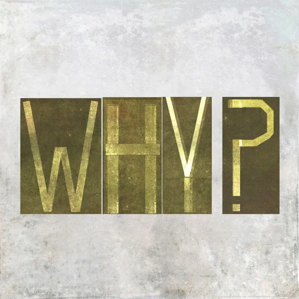 Earthy background and design element depicting the word "why" — Stock Photo, Image