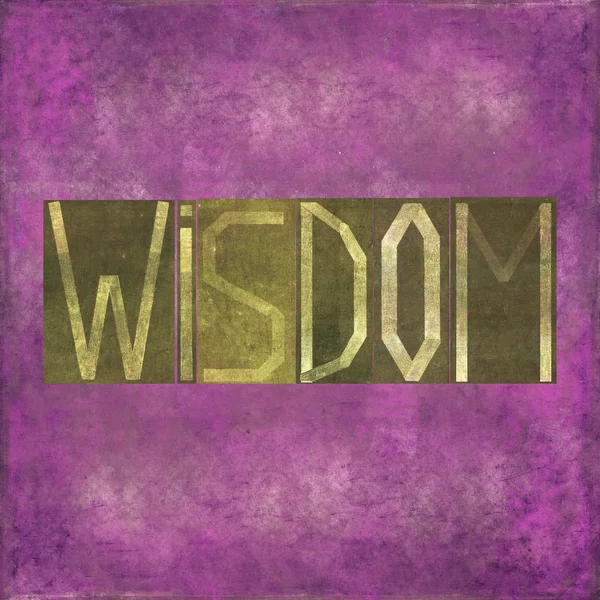 Earthy background image and design element depicting the word "wisdom" — Stock Photo, Image