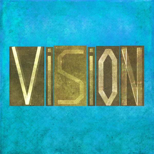 Aardse achtergrond afbeelding en ontwerp element beeltenis van het woord "visie" — Stockfoto