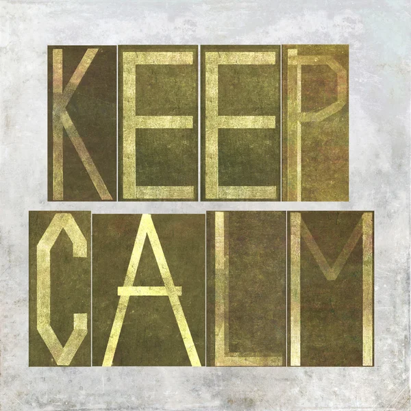 Earthy background image and design element depicting the words "Keep calm" — Stock Photo, Image