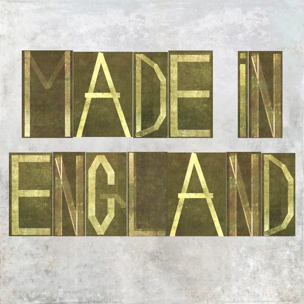 Earthy background image and design element depicting the words "Made in England" — Stock Photo, Image