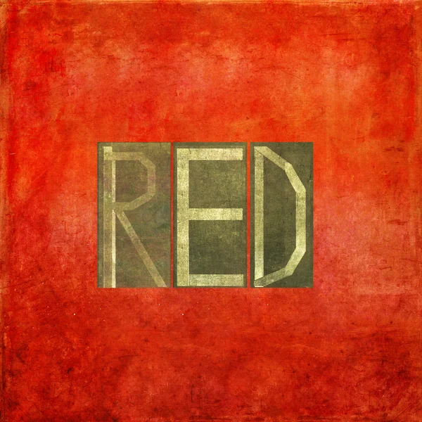 Image de fond terreux et élément de conception utile représentant le mot et la couleur "rouge " — Photo