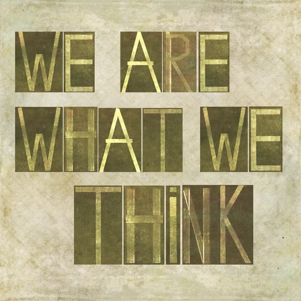 Words "We are what we think" — Stock Photo, Image