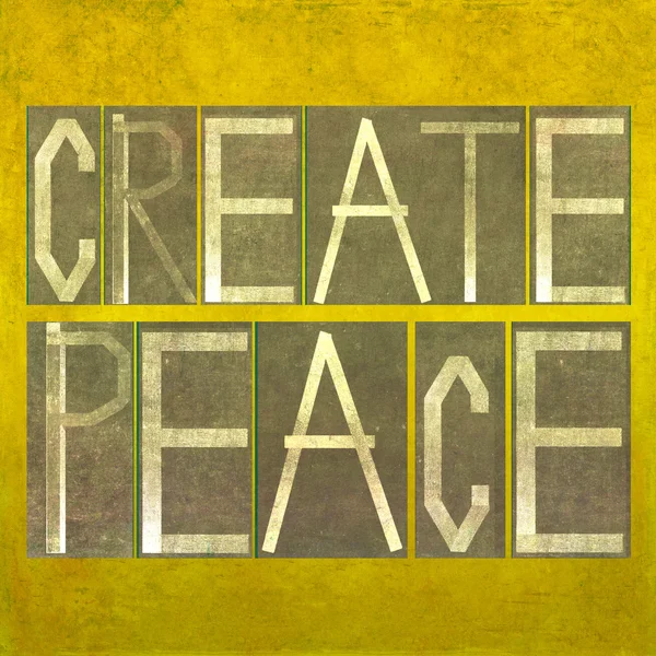 Palavras "Criar paz " — Fotografia de Stock