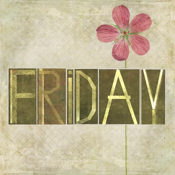 Design element depicting the word "Friday" — Stock Photo, Image