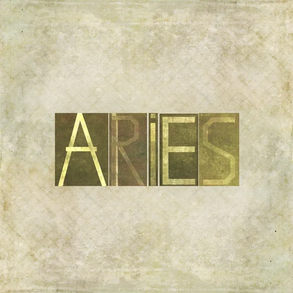 Design element depicting the word "Aries" — Stock Photo, Image