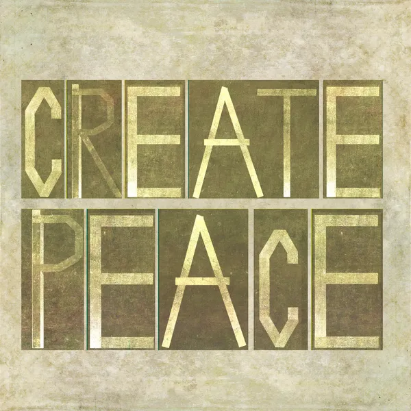 Worte "Frieden schaffen" — Stockfoto