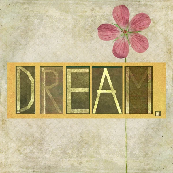 Στοιχείο σχεδίου που απεικονίζει τη λέξη "όνειρο" — Φωτογραφία Αρχείου