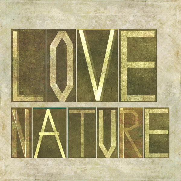 Words "Love Nature" — Stock Photo, Image