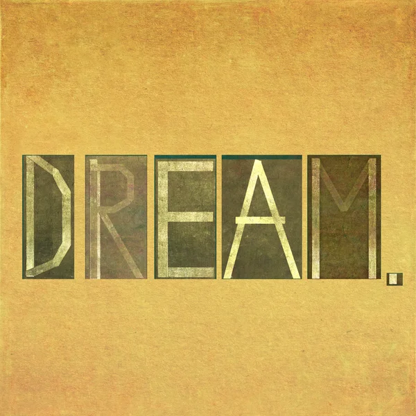 Palavra "sonho " — Fotografia de Stock
