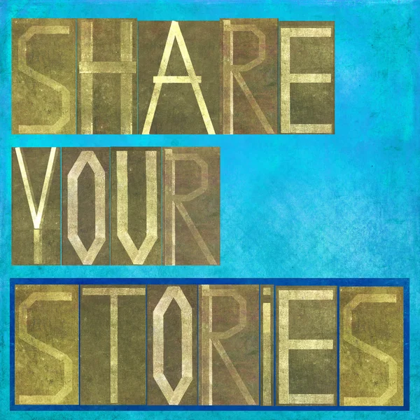 Words "Share your stories" — Stock fotografie