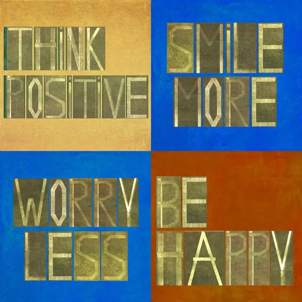 Collage of positive messages — Stock Photo, Image