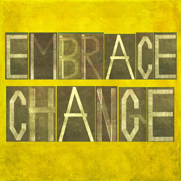 Szavak "embrace change" — Stock Fotó