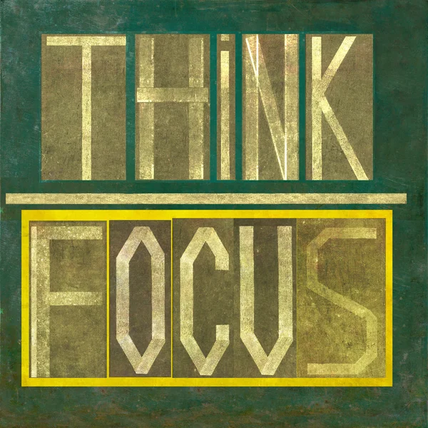 Words "Think Focus" — Stock Photo, Image