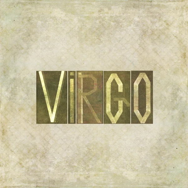 Palabra "Virgo " — Foto de Stock