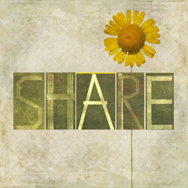 Palavra "Compartilhar " — Fotografia de Stock