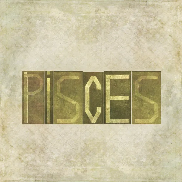 Design element depicting the word "Pisces" — Stock Photo, Image