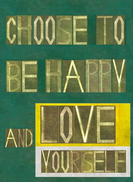 Palavras "Escolha ser feliz e  " Imagens De Bancos De Imagens
