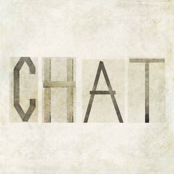 Designový prvek zobrazující slovo "chat" — Stock fotografie