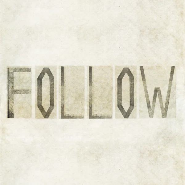 Design element depicting the word "Follow" — Stock Photo, Image