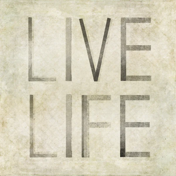 Design element depicting the words "Live life" — Stock Photo, Image