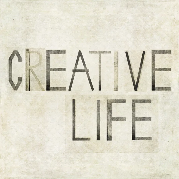 Elemento de diseño que representa las palabras "Vida Creativa " — Foto de Stock