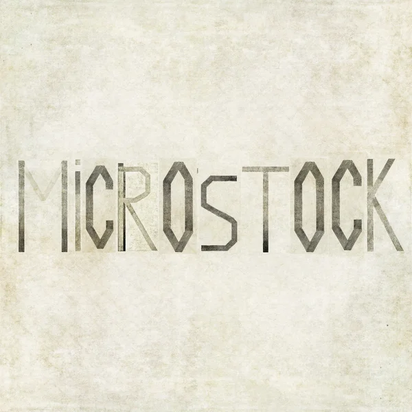 Gestaltungselement mit dem Wort "Mikrostock"" — Stockfoto