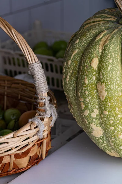 Sonbahar Hasadı Balkabakları Meyve Sebzeler — Stok fotoğraf