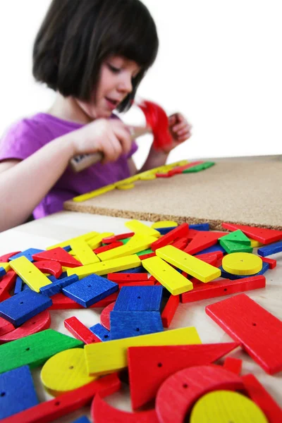 Quebra-cabeças Montessori. Pré-escolar . — Fotografia de Stock