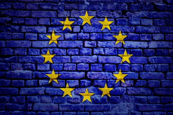 Europese grunge vlag — Stockfoto