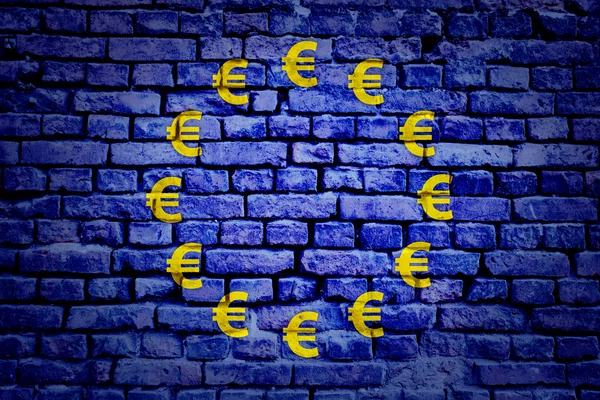 Europese grunge vlag — Stockfoto