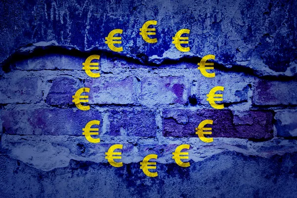 Vlajka Evropské grunge — Stock fotografie