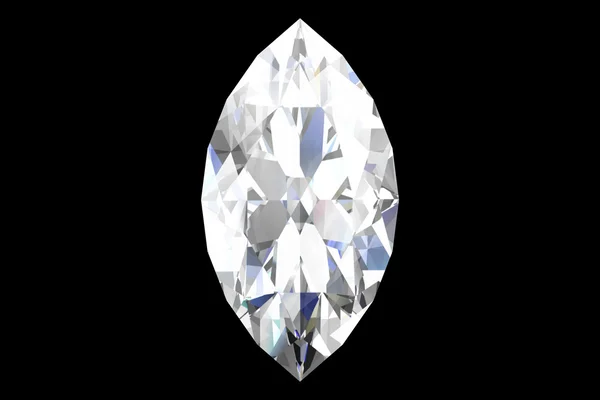 Diamond jewel on black background — Stock Photo, Image