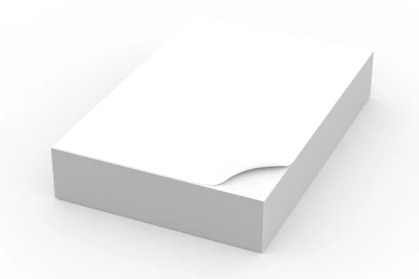3d foglio bianco di carta — Foto Stock