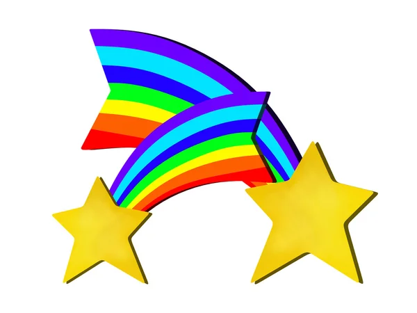 Абстрактный дизайн Rainbow Stars — стоковое фото
